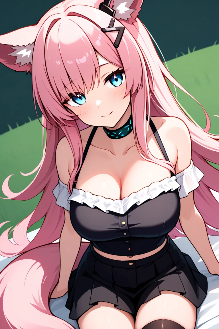 high quality, masterpiece, Ultra Detailed, Bottom View,1 girl, Extremely detailed facial details, mumimification,Wrapped in a net,White cloth gag,Kneeling on the ground,Unable to break free,handcuffs,collar,Calm expression,Blood-red lips,Smile,handcuffs,collar,White long hair, Attractive pink eyes, Fox ears, Ridiculously big, Glowing skin, grassland,Football