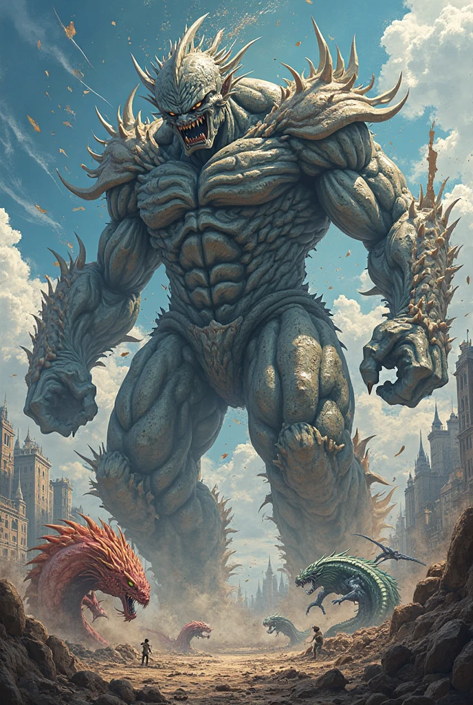 (masterpiece. official art. 8k. best quality. detailed full body. full body.)

(situation 1 : dominating cinderace. cinderace is over 1000 meters long. focus GIANT mechanical Muscular cinderace is trampling the soccer field. Looking down. macro. stomp.)

(situation 2 :smoke and flames rising from the destruction in the soccer field.)

(Additional details 1: Its nanosut emphasizes the muscles. wearing crNanosuit. nanosuit. creating crNanosuit. black visor. wearing a full-face helmet. a fantasy-style biomecha armored combat suit. composite layered chest armor. fully enclosed shoulder guards. hero in anime style. perfect body proportions. golden ratio)

(Additional details 2: (Detailed head. Detailed Body. Detailed abs. gigantic muscles. HYPER MUSCLES. Gigachad Muscular. big muscle. pecs. triceps. traps. unusually developed muscular body. body full of huge muscles. showing off muscles. pectorales enormes. Exaggeratedly huge muscles. huge muscles. long legs.).

(Additional details 3: Spread wings. It has wings. have big wings. black wings. The claws are sharp. Sharp teeth.5 toes).