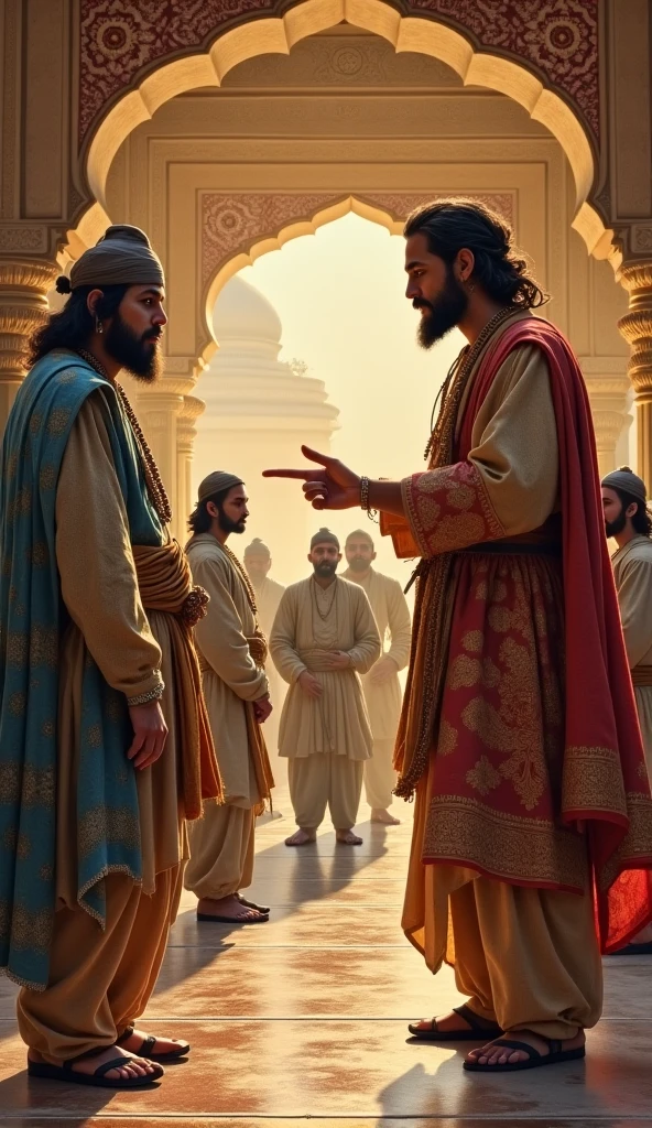I want to creat a image of Akbar birbal story