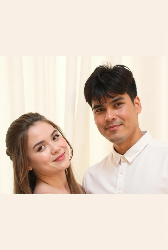 Araffe and his beautiful girlfriend pose for a photo together., Natasha Tan Masiej Kuziara, cute couple, Jordan Grimmer and Natasha Tan, Inspired by Robbie Trevino, Tyler Edlin and Natasha Tan, photography, Couple pose, Cindy Avelino, fan art, Formal attire, Vera Kimi, photography, Inspired by Rick Nagualero