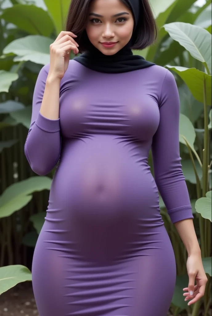 Hijab 13 years OLD teen girl, flat chest, very tigh short mini skirt, Satin Rainbow lace, pregnant , Very large and saggy breasts, show my breasts