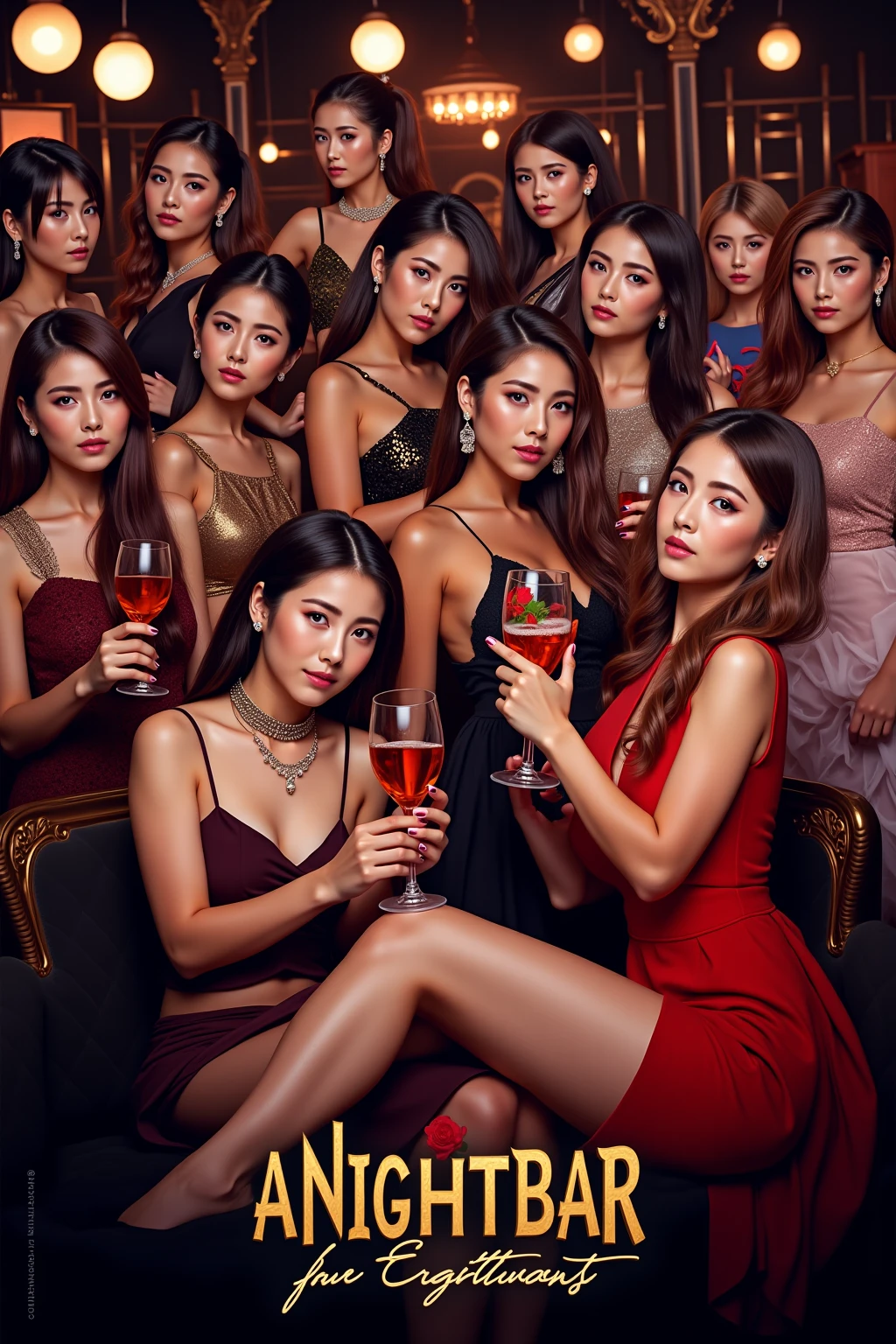 1 Family, Potrait of 3 wife Indonesian-chinese girl,1 Indonesian boy (24 years old(husband)), Harem (Polygamy), long fashion hair, fit body, small cleavage, black,red,orange ,kuning,kain sarong, highly detailed, ultra hd, 8k, detailed face, detailed eyes, perfect eyes, detailed skin texture, detailed lips, sexy lips, perfect hands, dynamic angle, cowboy shot, rich family