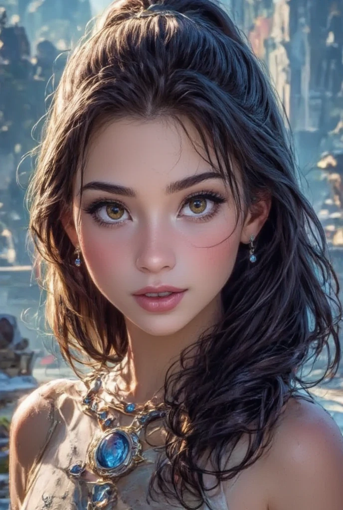 (full portrait), (mid-plane), solo, detailed background, detailed face, (stonepunkAI, stone theme: 1.1), Dragon, (female), (mythological), (beautiful hair, braids: 0.2), warrior, piercing septum, mystic, (gorgeous face), stunning, head tilted upwards, (threatening look, serene expression), calm, meditating, Seafoam Green shredded clothes, prayer beads, tribal jewelry, feathers in hair, headdress:0.33, jade, obsidian, Detailed clothing, neckline, realistic skin texture, (floating particles, water swirl, embers, ritual, whirlpool, wind: 1.2), sharp focus, volumetric lighting, good highlights, good shading, subsurface dispersion, intricate, highly detailed, ((cinematic), dramatic, (high quality, award-winning, masterpiece: 1.5), (photorealistic: 1.5), (intricate symmetrical war painting: 0.5). --auto
