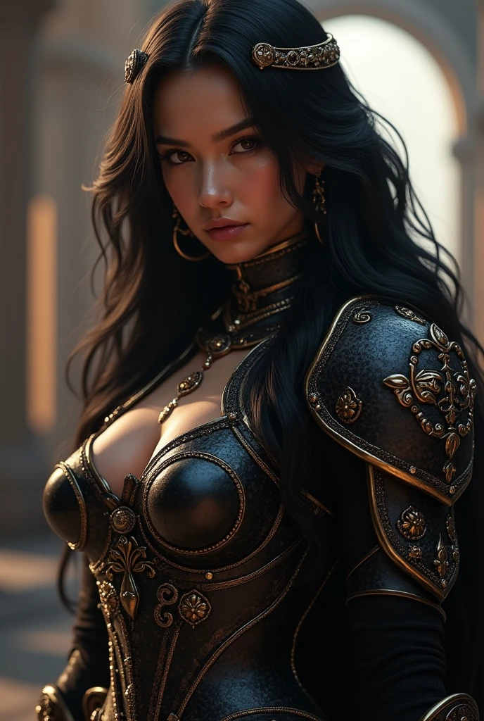 ((16-year-old))) black girl, (((light skin))), warlock, magical aura surrounding her, she us in the firest with monsters surrounding her, (((thigh gap))), (((cameltoe))), (((close-up full body pose))),  long black wavy hair, high heel boots, (((sheer nylon catsuit))), (((Dungeons and Dragons style art))), fantasy art, Rich, Deep Colours, (intricate details:0.9), (HDR, hyper-detailing:1.2), (natural skin textures, hyper realisitc, soft light, Sharp),