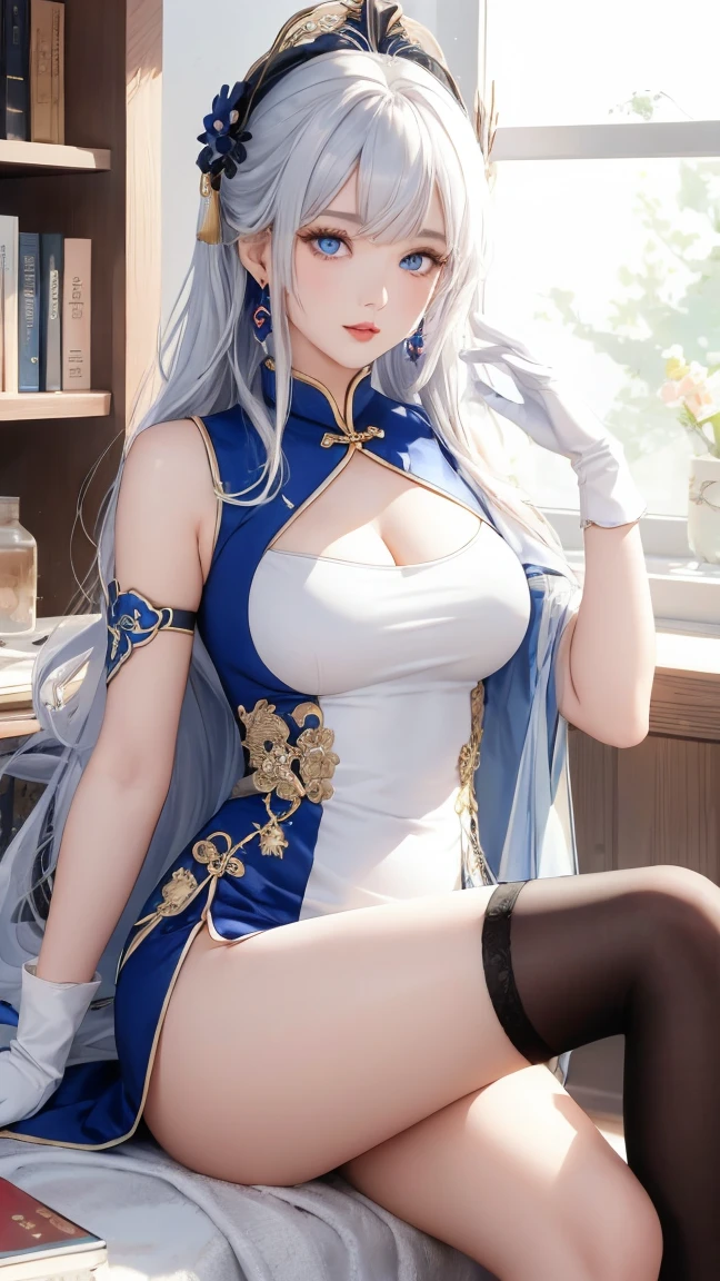 (best quality:1.3),(masterpiece:1.1),(illustration:1.2),(ultra-detailed:1.2),beautiful detailed eyes,1girl,shrine maiden,japanese clothes,detached sleeves,hakama short skirt,bottomless,no panties,ofuda on pussy,maebari,shrine maiden,cleavage,detached sleeves,white thighhighs,digust,blush,japanese clothes,tokyo city,mount fuji,huge breasts,choker,standing,hakama short skirt,arms at sides,outdoors, smile, big breasts, silver hair,