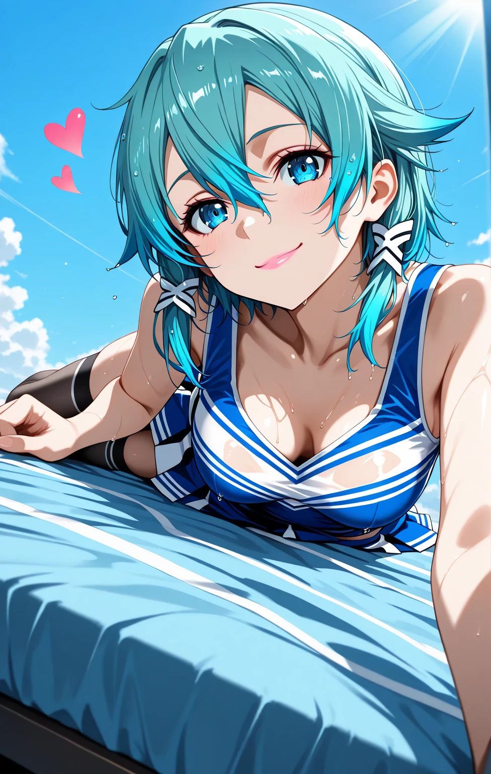 anime girl in a bikini top holding a surfboard in the ocean, | Fine detail anime, wallpaper anime blue water, mayuri shiina, Anime Moe Artstyle, enchanting anime girl, [32k hd]^10, beautiful anime girls, (Girls in anime), Anime Wallpapers, aqua from konosuba, Anime Warrapper, beautiful anime artwork