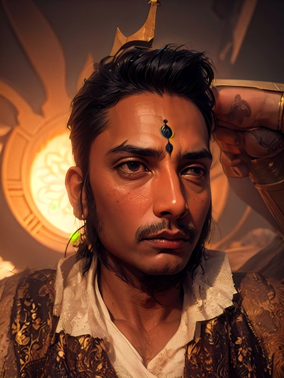 Change background , Realistic , handsome lord Sree Ram like face me ,8k
