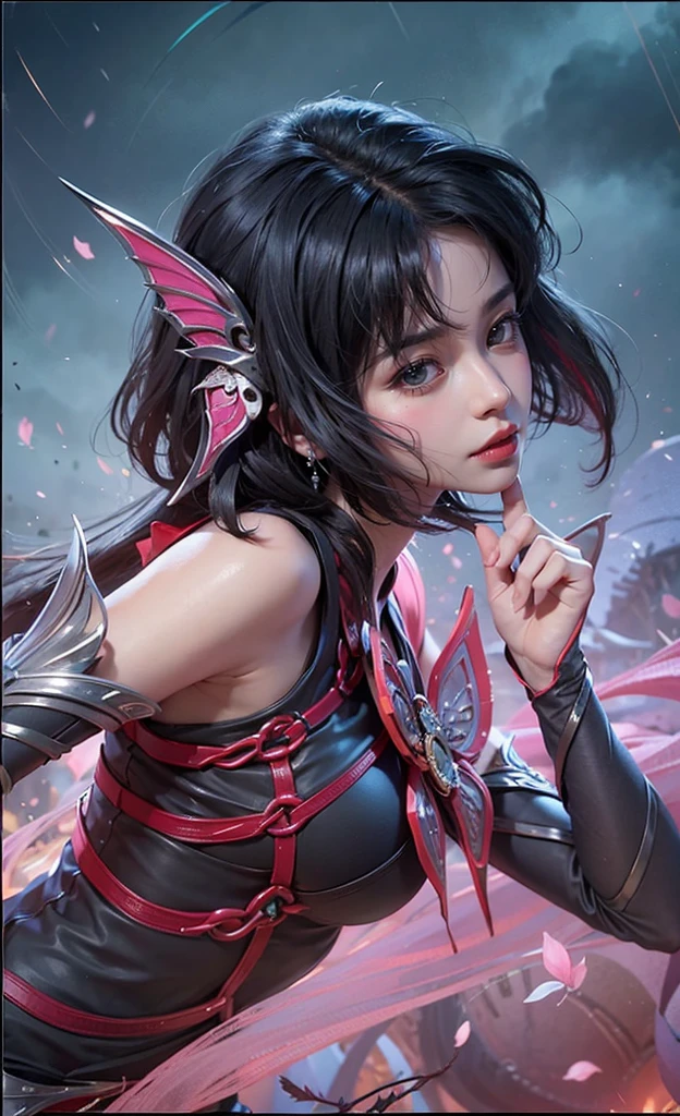 Fantasy Brunette Fairy Tale 32K,复杂,ellegance,highly detailed,A majestic,Digital photography,Top cinema lenses,surrealism painting,Broken rubies,Beating magic,Entwined water magic,(tmasterpiece,Cinematic light,Fine beautiful eyes:1.2),hdr,Void 5 Energy Storm,(China 1 girl,Black eyes:1.5),Rouge skin,Glowing skin,(sitting on the stone:1.5),delicated face,Black color hair,Wearing palatial red armor,cropped shoulders,The legend of the fantasy fairy,long skirt,Beautiful platinum armor,Rained,big breasts beautiful,looking at viewert,Face away from the camera,tmasterpiece,Side upper body,Side portrait close-up
Wait for it to start