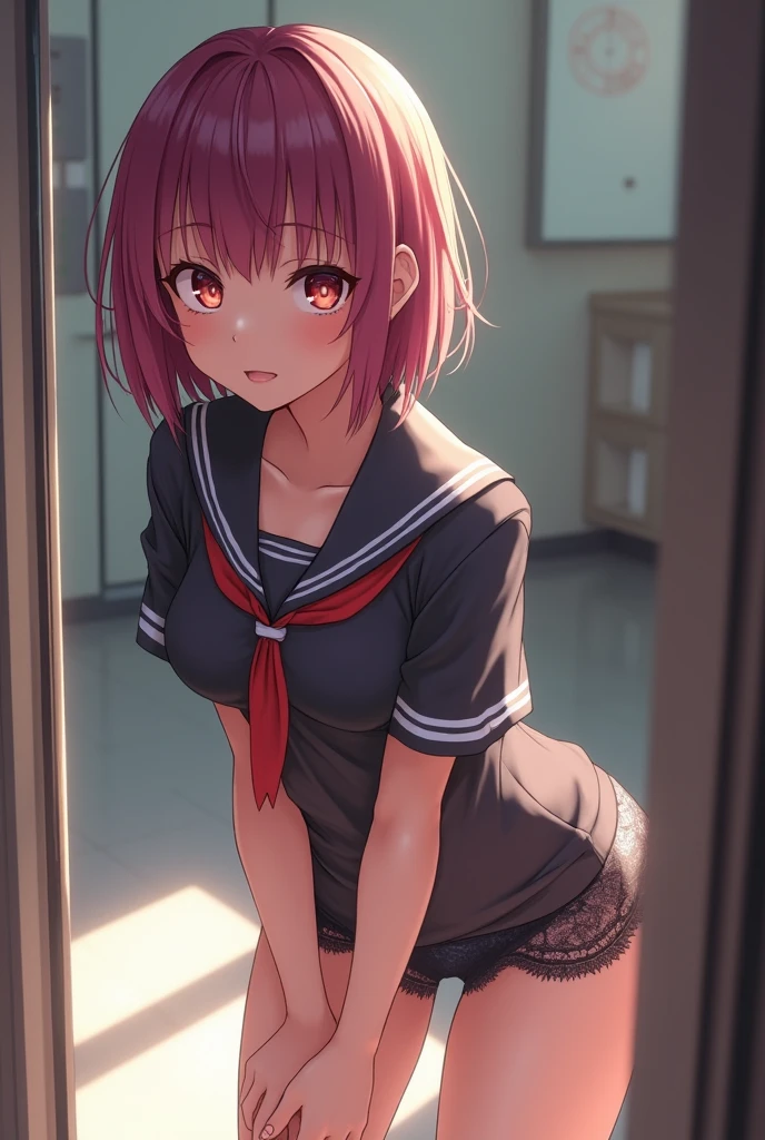 (masterpiece:1.1), (Highest quality:1.1), One girl, Lock, Against the wall, prison, Prisoner服、nsfw,Prisoner,crazy,(Lockで繋がれる)、sinner