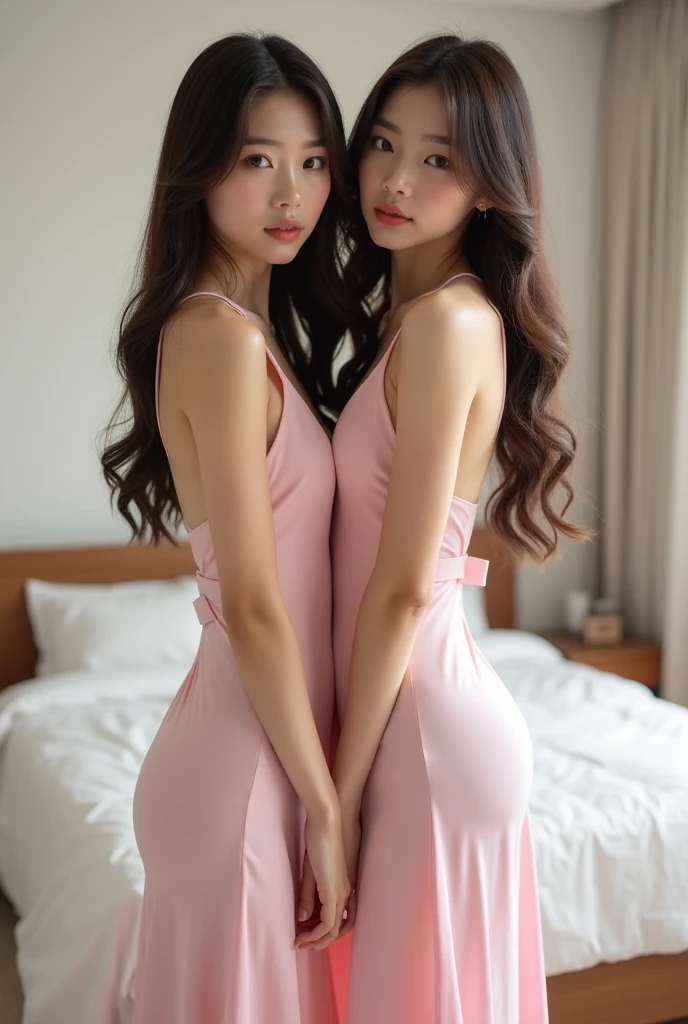 ((best quality)),((Highest quality)), ((masterpiece)), (detailed), ((in the bedroom)),((nipple)),((Hires.fix)),(small breasts),長い髪と白いトップを持つアラフェアジア人woman, 美しい韓国人woman, 美しい若い韓国人woman, Young and adorable Korean face, ゴージャスな若い韓国人woman, Korean Girls, Girl cute beautiful face, 韓国のwomanアイドルの肖像, Young and pretty Asian face, Cute natural anime face,Asian pretty face,((flat chest)),((Highest quality)),((nipple)),(detailed), Perfect Face,((One girl)),((mini skirt lift)),(back view:1.8)),((show your butt)),(scrawny:weight1.5〜2.2)iris, Elevation, space, (Natural Light), Dramatic lighting, Chiaroscuro, Emotional depth,woman,((nude)),((show off nipple)),((small breasts)), ((flat chest)),naked,slender,delicate,Small breasts,((Small breasts)),the body is slender,Beauty,Beauty,4K quality,Young face,Big eyes,Brown eyes,Perfect Face, ((14years old:1.4)),breasts are very small,Model Body Type,Cute Face,Pink nipples,Symmetrical eyes,Glowing eyes,Natural smile,((Always show your boobs)) ,(embarrassed,blush:1.3),
,(steam:0.8),(wet:0.8),(sweat:0.8),(trembling:1.3)
,(parted lips:1.3),(harf open eyes:1.4),(feeling weak:1.5), ((flat chest)), ((Gaunt)),beautiful,((a long hair)), ((half body)),topless model shoot style,((intricate choker necklace)),(lips),(intricate earrings),((nipple)),((woman posing for a photo)),
