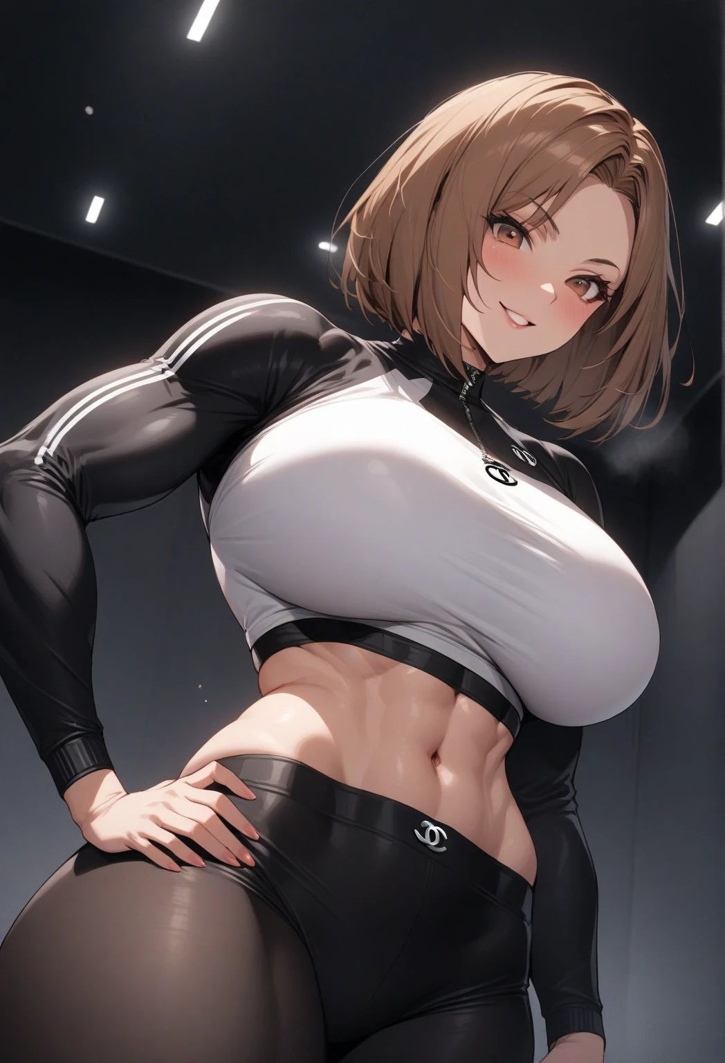 (((SHARP detail perfect face))), ((masterpiece)), best quality, (SHARP details), 4k, ((POV)), detailed skin, (25 year old girl), ((sexy pose)), ((looking at viewer)), (((sports uniform))), ((((wet clothing)))), ((((((transparent clothing)))))), (tanlines), (grin), (in gym), (muscular body:1.6), (large muscules:1.6), ((thin waist:2.0)), (huge round breasts:1.5), (cleavage), (muscular shoulders), (muscular arms), (((defined midriff))), ((toned midriff)), ((wolf ears))