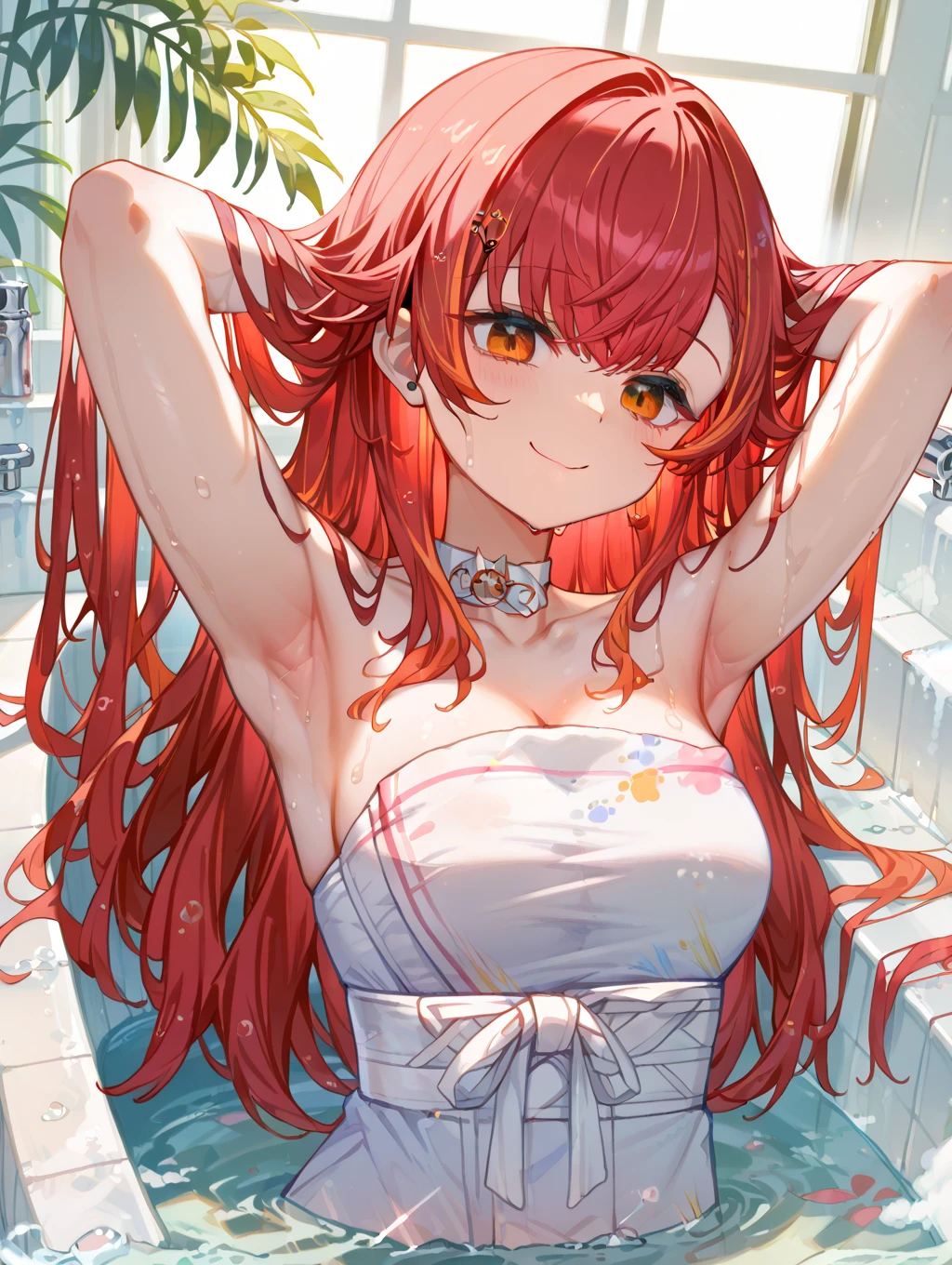 ,steam , Sweat,, 1girl in, Armpit,
