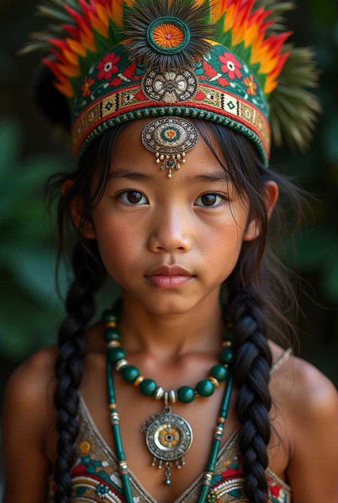 "Generate a breathtaking hyper-realistic image featuring a captivating 10-year-old Papua girl with authentic features, elegantly posed against a dynamic and vibrant farm."
