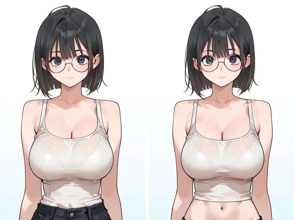 <lora:add_brightness:0.5><lora:add_detail:0.5>1woman,solo focus, large breast, embarrassed ,blush, forehead, black hair, glasses,
casual one-piece swimsuit,
