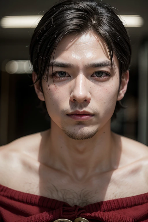 Personagem masculino que esteja andando, em formato de anime, who is thin and malnourished with a sad appearance, e esteja rodeado de trevas