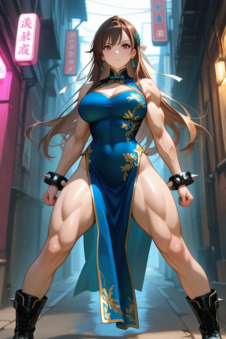 ultra-detailed, Explicit, Beautiful body, Beautiful Nose, Beautiful character design, perfect eyes, perfect face, ultra highres, 4K, beautiful legs, perfect legs, Nice hands, Perfect hand, Masterpiece, Best Quality, Highly detailed, illustration, absurdres, perfect anatomy, street fighter, doll suit, shadaloo doll, dollsuit, girls, multiple girls, expressionless, blank eyes, looking at viewer, red gloves, emotionless, black latex, corrution, mind control, female combatant, full body, hypnotized, unhappy trance, full body suit, ribbed bodysuit, both arms at side, obey, perfect female body, extremely glossy latex, hypnosis, hypnoLora, empty eyes, Mind control device, poses, submissive_pose, Slave, hat, necktie, stand up straight, standing, standing at attention, hat, necktie, belt, latex, ribbed bodysuit, thighhighs, garter belt, Fighting Stance, extending the right arm from the shoulder into the air with a straightened hand, nazi saluting, military, military saluting, salute, thigh boots, 1girl, Solo, heaven burn red, ohshima niina, green eyes, forehead, brown hair, long hair