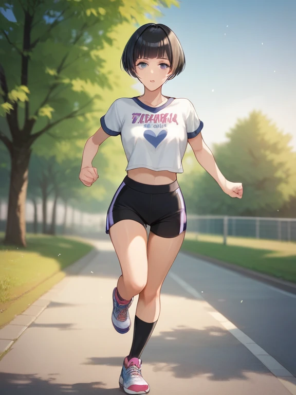 (absurdres:1.5), (anatomically correct), (basketball jersey), (raw photo:1.2), (photorealistic:1.5), (1 ultimate cute girl:1.5), ultimate quality, (masterpiece:1.5), extremely detailed CG unity 8k wallpaper, ultra-detailed, detailed puffy eyes and face, (ultimate detailed brown shiny eyes:1.2), (spotlight, perfect lighting, detailed light, dramatic shadow, ray tracing), ((cowboy shot)), (brown low ponytail), (((body dripping with sweat))), lipsticks, (mega breasts:1.5), slender, ((shy:1.5)), digital painting, (fisheye), low angle from side front, blurring cherry blossom scenery background, looking away, windy, (colorful illusion effect), (running away:1.5), photo once in 1000 years, sunset, orgasm, weak shading, ((catchlight))