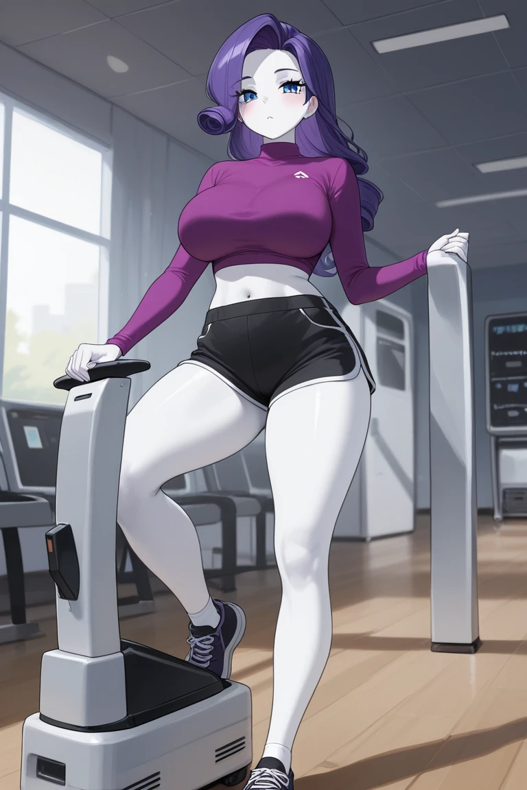 gym, workout, hot, hot, sweating, sweaty, tan, big , tan skin, flustered, blush, running in yogapants, running, hot pants, black hair,purple top, purple shirt, treadmill, running on treadmill, purple clothes clothes, see thru, purple pants, yoga pants,, on treadmill, (((inside gym))), curvy woman, huge , sexy, on treadmill, curvy woman, , solo woman, jogging, taking a jog, running, (((front view))) long pants, long yoga pants, purple shirt, purple top, purple pants, purple gym outfit, white gym, white background, gym, purple top, pink top, purple top , running, dynamic running pose