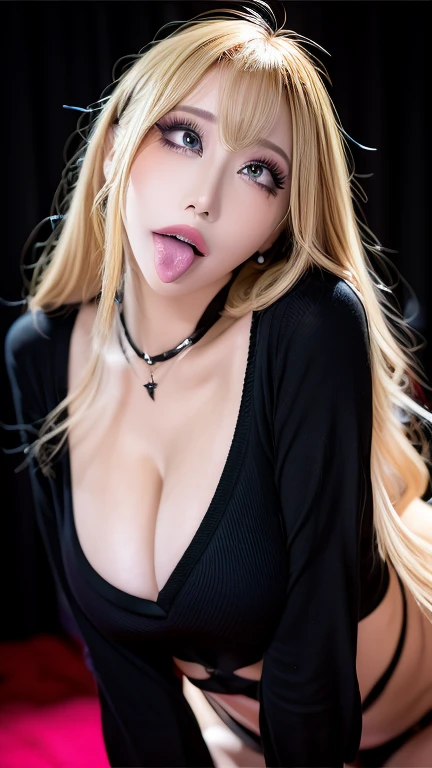 สาวอาราเฟ่ที่มีเสียงโห่ใหญ่stick out your tongueออกมา, Charming arafe girl, opposite, , Ahegao face, Ecchi, Shikamimi, mischievous expression, Ecchi anime style, great details. Girls' frontline, thick, to dress, Ahegao, Perfect expression, stick out your tongue, ( ( Stop four # ) )