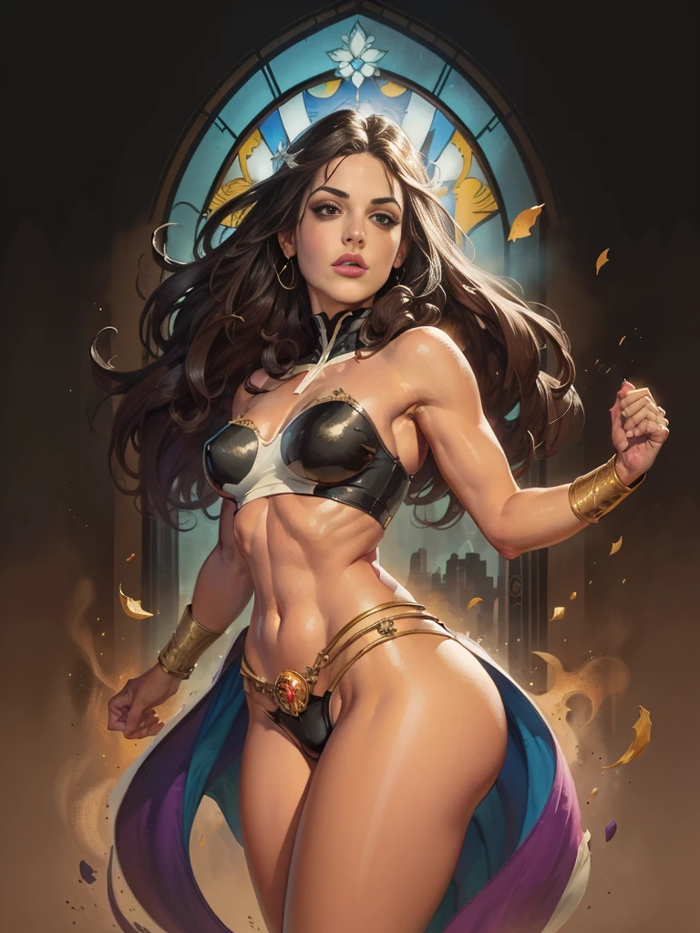(supermodel flaunting her body on stage:1.5), (gyaru:1.2), ((sivir, circlet, bandeau, gauntlets, armlet)), arm up, breasts, nipples, long hair, erotic, completely nude, shiny skin, red carpet, award ceremony, spotlights, erotic, tan <lora:shinyskin_v7:0.2> <lora:add_detail:0.8> <lora:sivir-nvwls-v2:0.5>