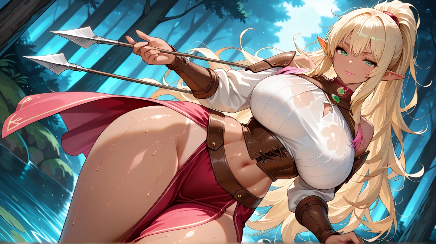 NSFW,(((1girl,1boy,sex,vaginal,clothed))),super detailed skin,smile,open mouth,looking at viewers,day,daylight,sunshine,poolside,swimwear,
best quality, High resolution,(Illustration:0.8), ((Beautiful detailed eyes:1.6)), extra detailed face, extremely details CG, (Perfect hands, Perfect Anatomy),masterpiece,perfect anatomy,anime keyvisual, geme cg,(((blonde hair, very long hair,pointy ears,twin drills,red eyes,ahoge,elf,drill hair,hair between eyes,bangs,hair intakes,hair behind ear))),slim thighs,