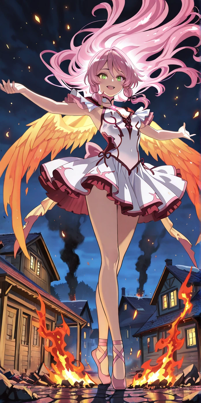 masutepiece、Best Quality、hight resolution、tre anatomically correct、((stage))、microphone、((live))、dance、white dres、Black ribbon at chest、a miniskirt、(Vibrant colors：1.2)、(​masterpiece：2.0)、onepiece、Uta、blanche、left red hair、right gray hair、Not wearing pants、divine spirit、Flushed cheeks、a smile、Beautiful girl in every detail、Body shining with sweat、Wet、Seductive thighs、sexy  pose、Hair above one eye、(frombelow:1.5)、Pussy、Female genitals、vaginal、Intravaginal、Expansion、You can see inside the skirt、((Female genital exposure))、Lit up、(pointy tits:1.6)
