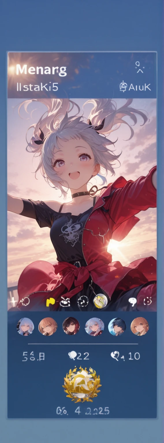 best quality, ultra high res, 1girl, sleeveless white button shirt, black skirt, black choker, cute, (Kpop idol), (aegyo sal:1), (platinum blonde hair:1), ((puffy eyes)), looking at viewer, full body, facing front