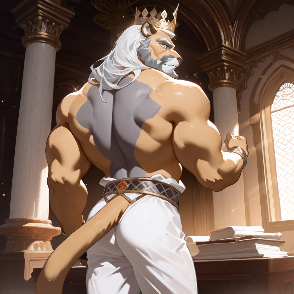 Very large body、Long white hair、Long white beard、bald、Wearing sunglasses、Transparent appearance、Amazing muscles、chest hair、Very bulging crotch、necklace、Big gold bracelet、Earrings Plump Body、Sexy pose、beard、Looking up at him、Getting naked in the hot springs、Very very big penis、