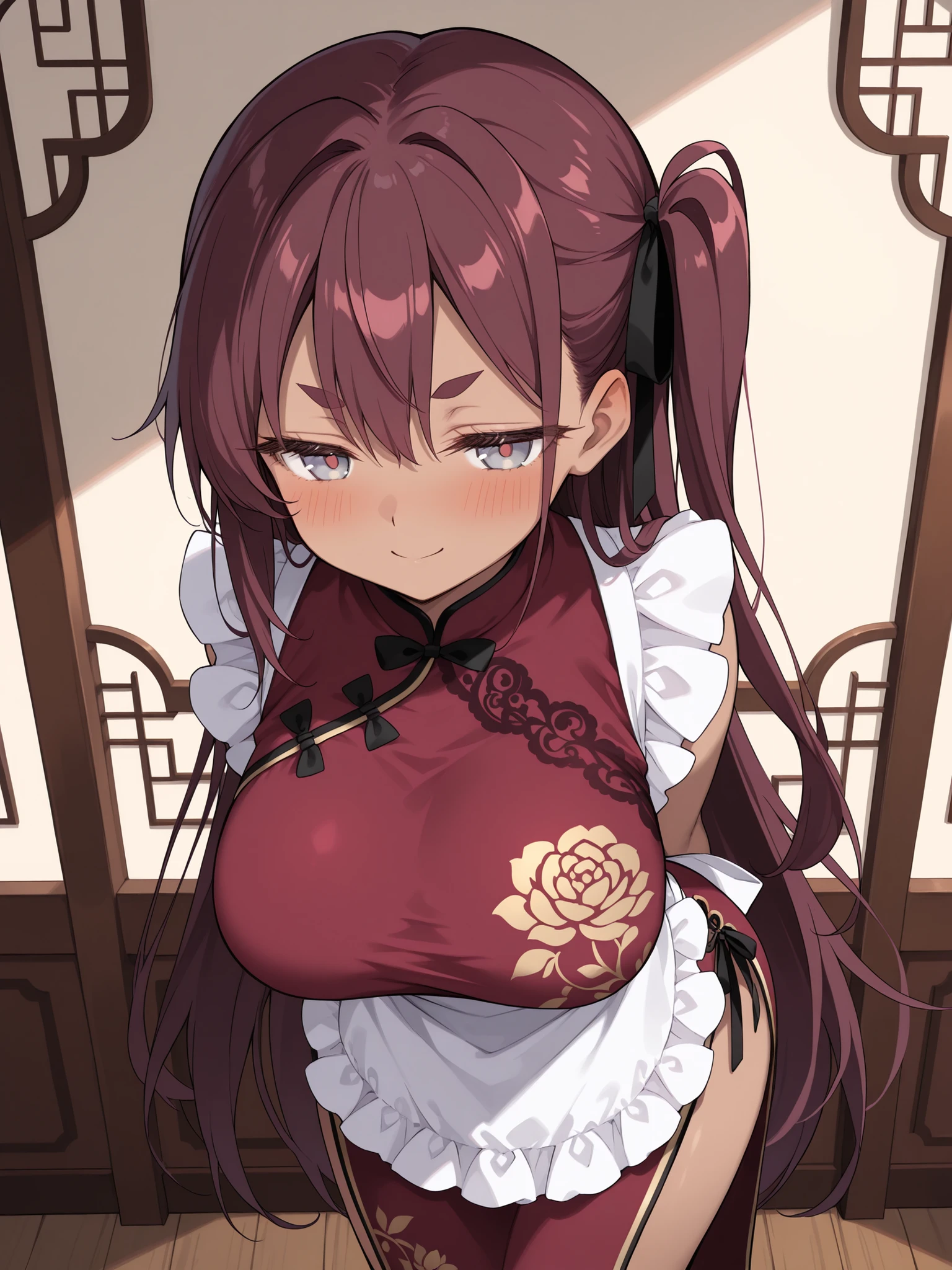 Masterpiece, animerealistic, Top quality, Ultra high definition, Maximum resolution, Very detailed, Professional lighting, kabedon pov, looking at viewer, smug, glowing eyes, One girl, she’s a female oni, hearts around, devilish girl,  she has light red hair, pastel pink gothic demoness, pink and red outfit, Very cute, Sit , long hair, Heart hairclip, a pink red corset top, valentines theme, gothic, xoxo heart candy, xoxo candy, love letter in background, accentuated huge breasts, stuffed teddy, sweet cute, sweat, yellow eyes, beautiful eyes, wearing mascara,  Blush, valentines setting, love in the air, princess, lolipop, 