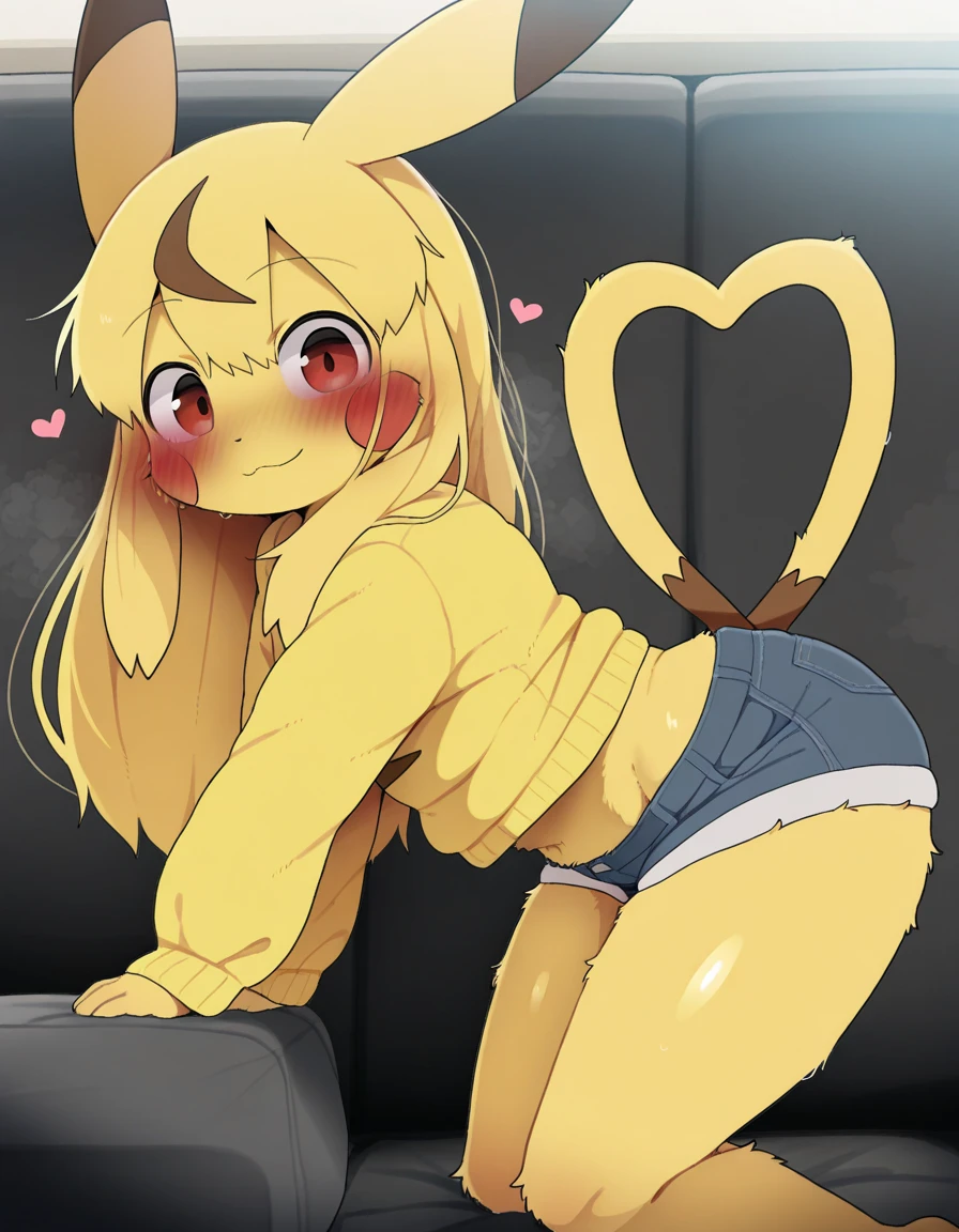 ((masterpiece))((Highest quality))girl、Laughing with your mouth open、blush、Flat Chest、Are thin、Blonde Hair、blush、Are standing、Whole body image、Eye level on face、、No background、Hair is two colors、Twin tails、Red Eyes、Two-tone red and yellow hair、Completely naked、Greeting with pussy