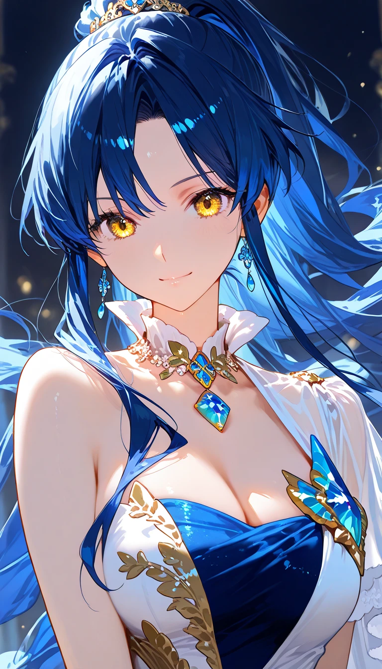(masterpiece), (Highest quality), (Super detailed),(Disheveled Hair),(figure), (One person), (Fashionable clothes), Are standing, Fashion Model, View your viewers, (interview), (Simple Background),Beautiful attention to detail, Delicate and beautiful face, floating,(High saturation),(Colorful splashes),Colorful Bubbles,(The Shining), Focus on the face, ponytail, kamisato ayaka, Light blue hair, bangs, Hair Ring, Floating Flowers, Floating hair, (The Shining), Best lighting, Best Shadow,