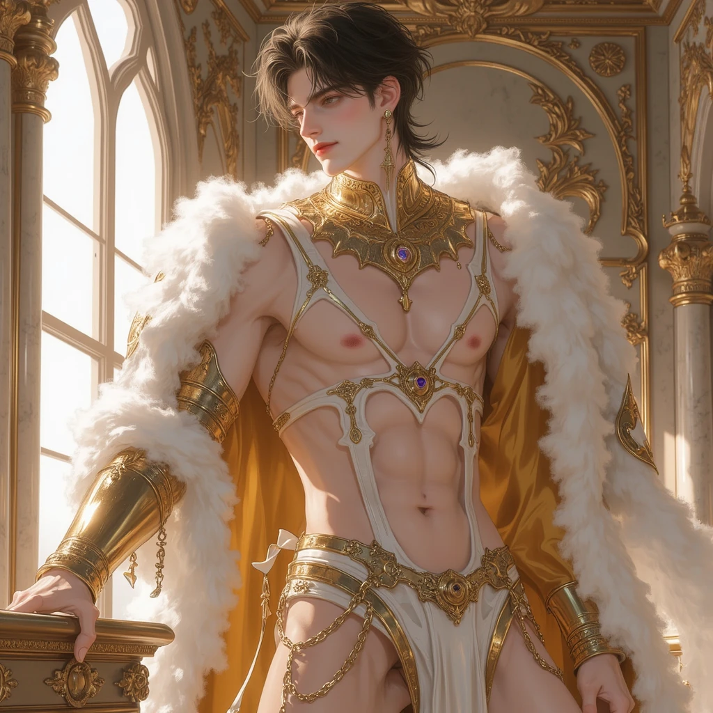 Mesa, Ultra-detailed photo of a beautiful male humanoid dragon, one-way, (((male))), Perfectly drawn face, Wearing a fancy white suit, Ride a red horse with a spear,High-grade gloves, 8K resolution, Realistic, super high quality, Long Hair, Gorgeous and detailed backgrounds, Covered navel, 32k, Short Red Hair, Thick lips, 曲線美のあるmale性, Perfect Anatomy, Cinema Lighting, Detailed in nature, White tetradic color, Volumetric lighting,Blonde