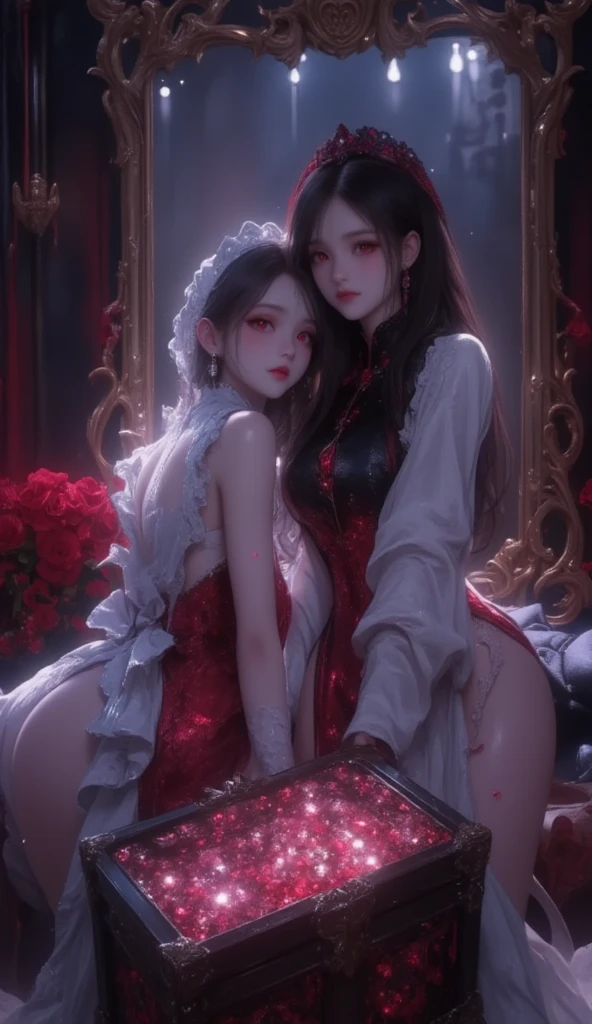 Cover all skin with a crimson cloth of the same color, Hide everything with a cloth so that the skin is not visible, Stretch the cloth all over, Cover everything with a cloth, The whole thing is crimson cloth, Draw with only cloth