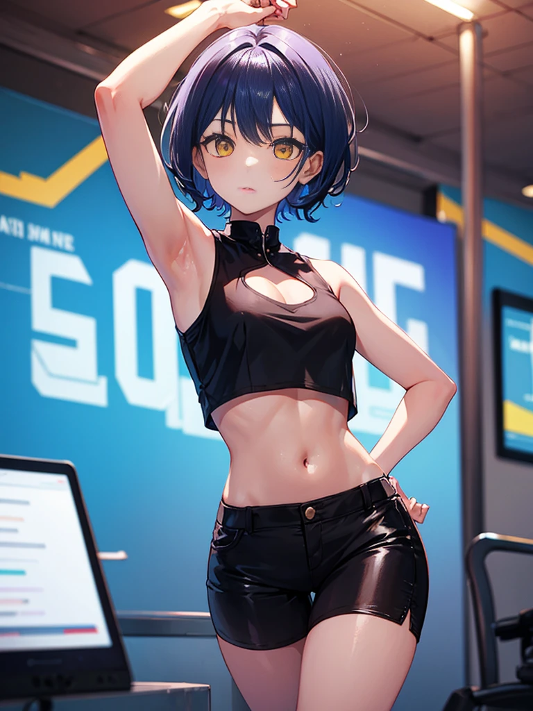 core_9、score_8_up、score_7_up、fcNeg、source_anime、Doppel Style、whole body、cute、1 Male、Athletic build、punk、Black Hair、(Mohawk mowing:1.1)、Multi-tone hair、Yellow Eyes、(Nightclub:1.2)、Nightclubの背景、Ripped grey jeans、White tank top、黄色のpunkジャケット、Open Mouth、Sharp teeth、Sticking out tongue、Beautiful Eyes、Detailed face and eyes、Detailed body、Accurate anatomy、High Contrast、