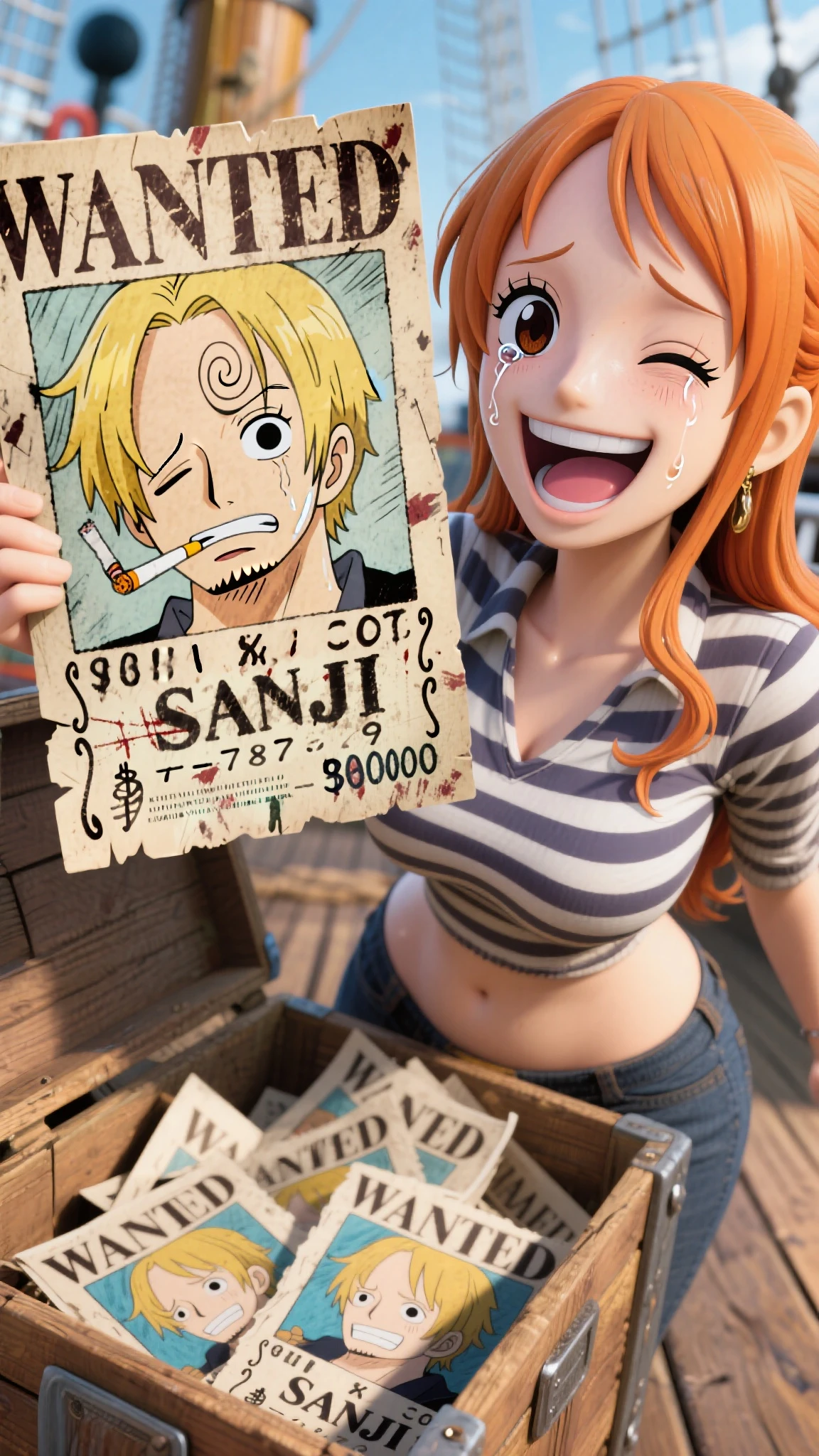 masterpiece, Highest quality, DQ Bianca, 1 person, Single Blade, Earrings, choker, Orange Cape, Green Dress, belt, Small breasts, 1 personで, I'm eating sausages, Upper Body, hot, Sweating a lot, Wipe away sweat, looking at the camera, angry