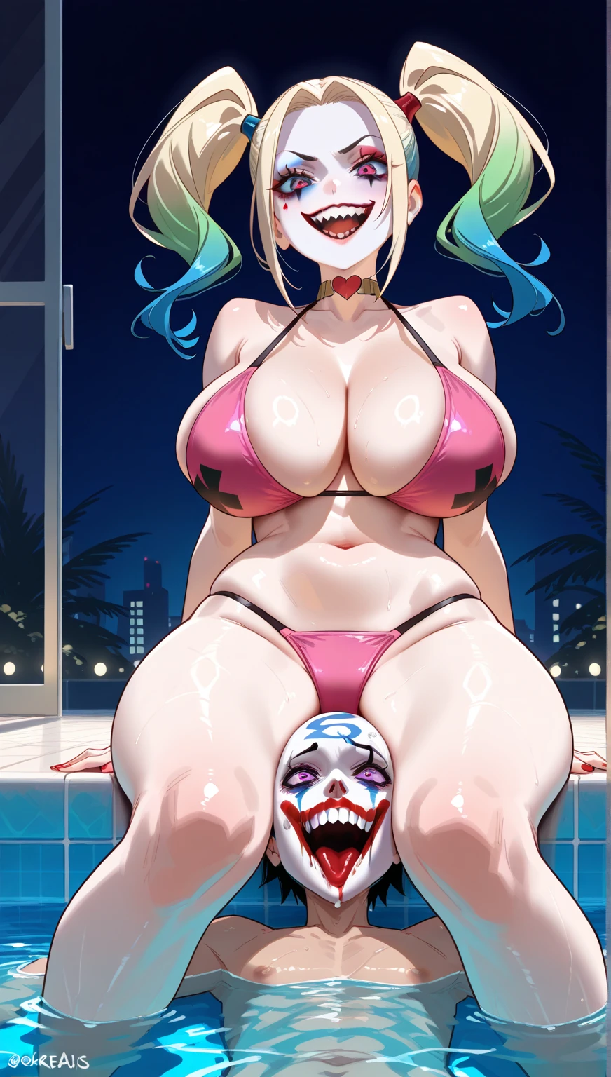 <lora:hentai_clown_V00001:1> \hentai\clown\ in a (swimming) pool