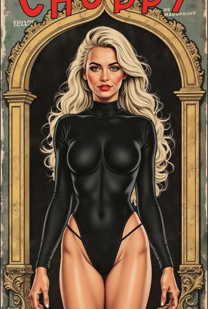 1girl, solo, (gorgeous woman) is a very sexy bimbo, light blue eyes, detailed eyes, topless, massive fake breasts, fake , plastic surgery, boob job, huge breasts, oversized , detailed areola, thick nipples, detailed nipples, cylinder shaped nipples, hourglass body, firm thighs, toned body, firm butt, detailed vagina, butterfly labia, camel toe, full lips, glossy lips, hyper feminine, long blond hair, parted on the side, smooth skin, leather choker with heart shaped pendant, White girl, fully naked, line art,