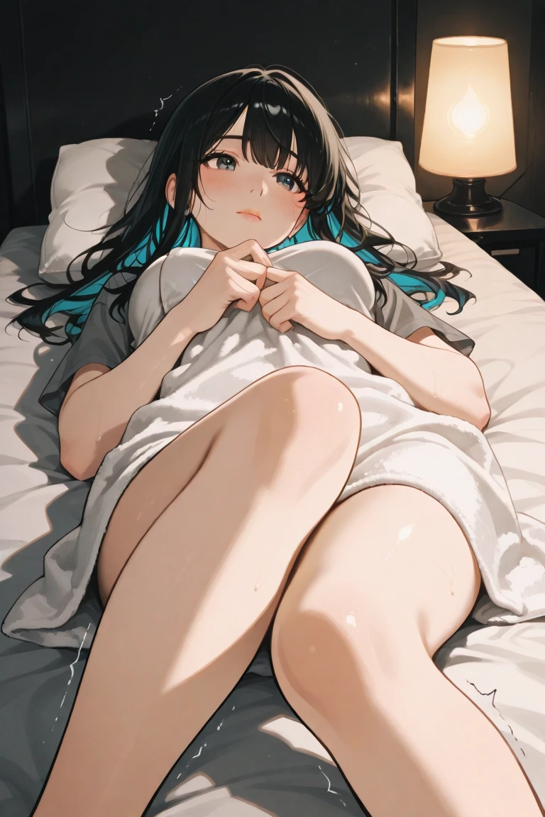 Fluffy shirt, long hair