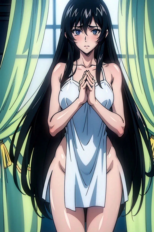 (((fetal position, lying))),Black Hair,Long Hair,blue eyes,bangs, ((髪band)), Animeセル画スタイル,masterpiece, Highest quality, Very detailed, a Anime, (((NUDE))), Naughty anime style, Anime, Naughty style, Naughty, Digital anime art!!, Anime Style, Official artwork, Visual Novel CG, 美しいAnime, Anime Style 4k,