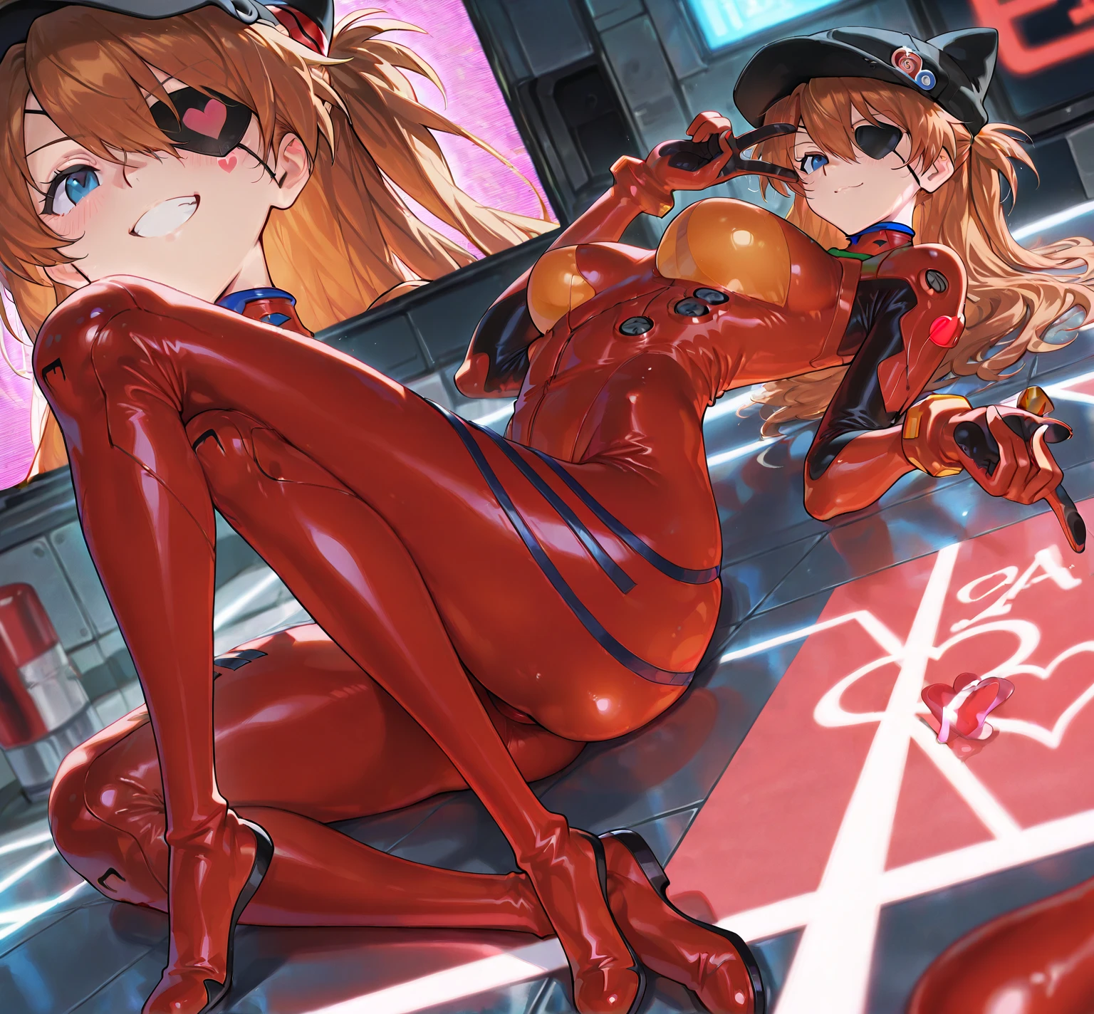 score_9, score_8_up, score_7_up, masterpiece, best quality, 
1girl, 
infancy, 5yo, childhood, childish, tiny, little, young, short stuck, SOURYU ASUKA LANGLEY, neongenesis evangelion, brown hair, blue eyes, red plug suit, body suit, crotch cutout, covered nipples, erect clitoris, crotch tatoo, glowing tatoo, 
rabbit ears, rabbit tail,
ahegao, tongue out, smile, sweat, heavy breathing, spoken heart, hearts floating around head,
vaginal object insertion, anal object insertion, double insertion, triple vaginal, large insertion, huge dildo, dildo in pussy, dildo masturbation, vibrator cord, too many sex toys, excessive pussy juice, stomach bulge, cum in pussy, cum dump, trembling, fetal movement, anal beads, 
indoor, laboratory, mechanical room, mechanical cables, suspended, hunging
female masturbation,
NSFW, 3eggvibrator, eggvibrator insertion, multinsert, multisextoy, from side, 