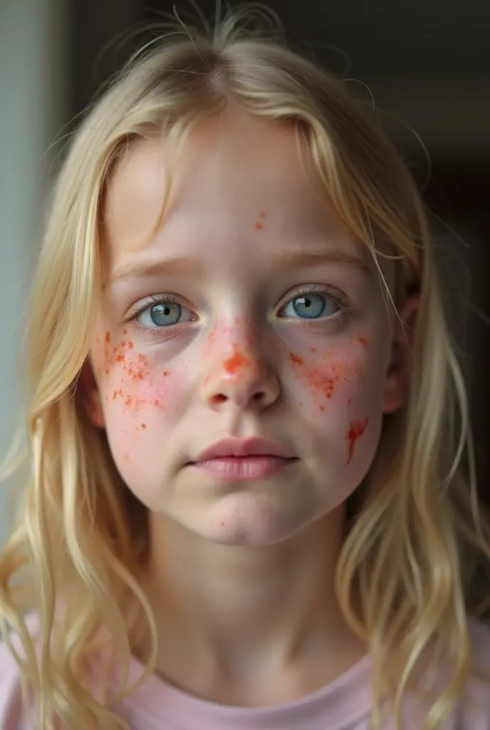 irish albino girl, texas, emotive, slaughterhouse, cattle, rosy, americana, closeup, drenched in sunlight and shadows pattern, morning dew, haze, nostalgia, style of sally mann in color