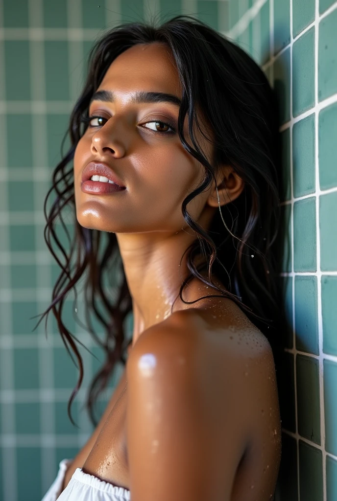 ((corpo nu)), ((seios delicados)) ((cabelo ruivo, claro)), olhos lindos e perfeitos, (maquiagem dos olhos: 1.1), (pele altamente detalhada: 1.1), (seios pequenos perfeitos), corpo magro perfeito, vestindo uma toalha de banho branca, ( (SFW)), realista, FOTOREALISTIC, rosto detalhado, soft-lighting, estilo Modelshoot, fotografia profissional, in a dark studio background, fundo desfocado, RAW, analogue style, foco nítido, 8k UHD, DSLR, alta qualidade, Fujifilm XT3, grain, premiado, obra-prima