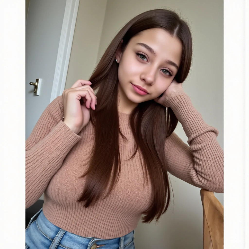 Foto RAW em sequencia, uma fotos de uma jovem com vestido rosa e tacas, ((selfie de perfil completo, sorrindo)), olhos castanhos, retrato de Sophie Mudd, cabelos loiros e olhos grandes, no clube, ((selfie)), olhos de violeta, Maquiagem Orne, looks directly into the camera, Face Artgram, Maquiagem Dezentes, quadros completo de corpo, no quarto, peitos transparente、Japanese、10th generation --s2 The sequence of RAW photos shows a