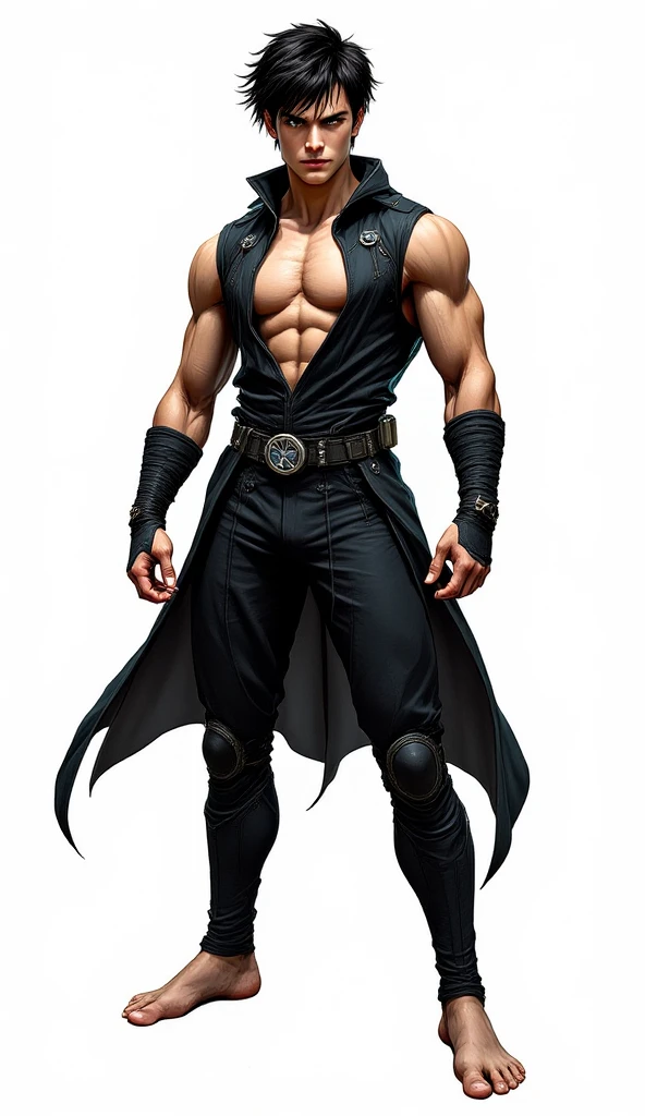 masterpiece, best quality, <lora:last kazya:0.7>,1boy,1boy,black hair,clenched hands,clenched hands,gloves,glowing eye, large pectorals,pants,pectorals,pectorals,pectorals,pectorals,pectorals