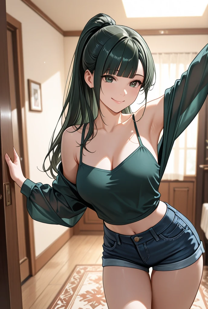 (finely best quality illustration:1.2), (Kawaii Girl:1.1), Multiple girls, 2girls, Contours made by craftsmen, coquettish skin, (Soft smile:0.7), (White background:1.25), breasts, Brown hair, on side, Underwear, Twin-tailed, Large breasts, Lying, Bra, Long hair, Blue eyes, blush, Sweaters, Panties, Ass, underboob, Barefoot, Looking at Viewer, Black bra, Black panties, Bottomless, Clothes lift, A MILF, Smile, Sweat, off shoulders, 鎖骨, Navel, Sweater Lift, hair between eye, cleavage, Ribbed sweater, braid, Indoors, Mother and daughter, Green eyes, Short sleeves, shirts lift