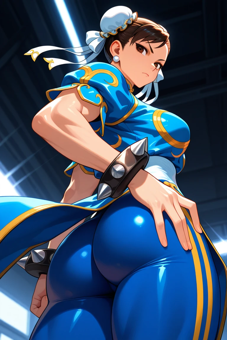 anime style ecchi, 1 girl, Aqua Konosuba,sexy pose, thick thighs, buffer, buttocks, White background