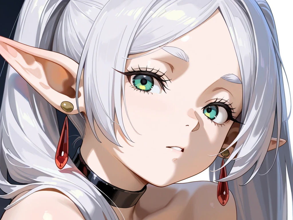 Long Hair, ponytail, (Green Eyes:1.5), Gray Hair, Pointy Ears, Fairy, naked, naked, full length (whole body1.1.), nude, Very sexy, naked, Sex Pose, nude, Sex Pose, Earrings, black tights, View your viewers, whole body, null, nature, (masterpiece:1.2), Highest quality, High resolution, unity 8k wallpaper, (figure:0.8), (Beautiful attention to detail:1.6), Highly detailed face, Perfect lighting, Highly detailed computer graphics, (Perfect hands, Ideal anatomy),
