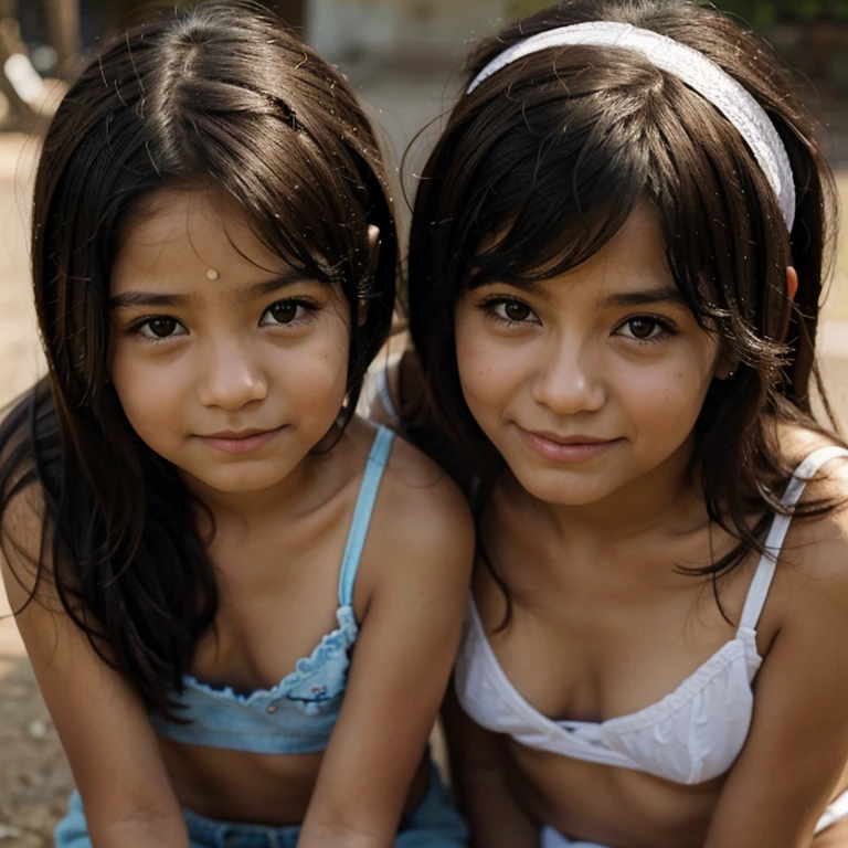((2 meninas ruivas)),topless, hugging, the background is a park, 1.0 anos, High definition, detalhadas, Ultra realista, Linda, master part, pequena altura, Camera profissional, ((altura da menina 120cm)) sorrindo ((pequena estatura))