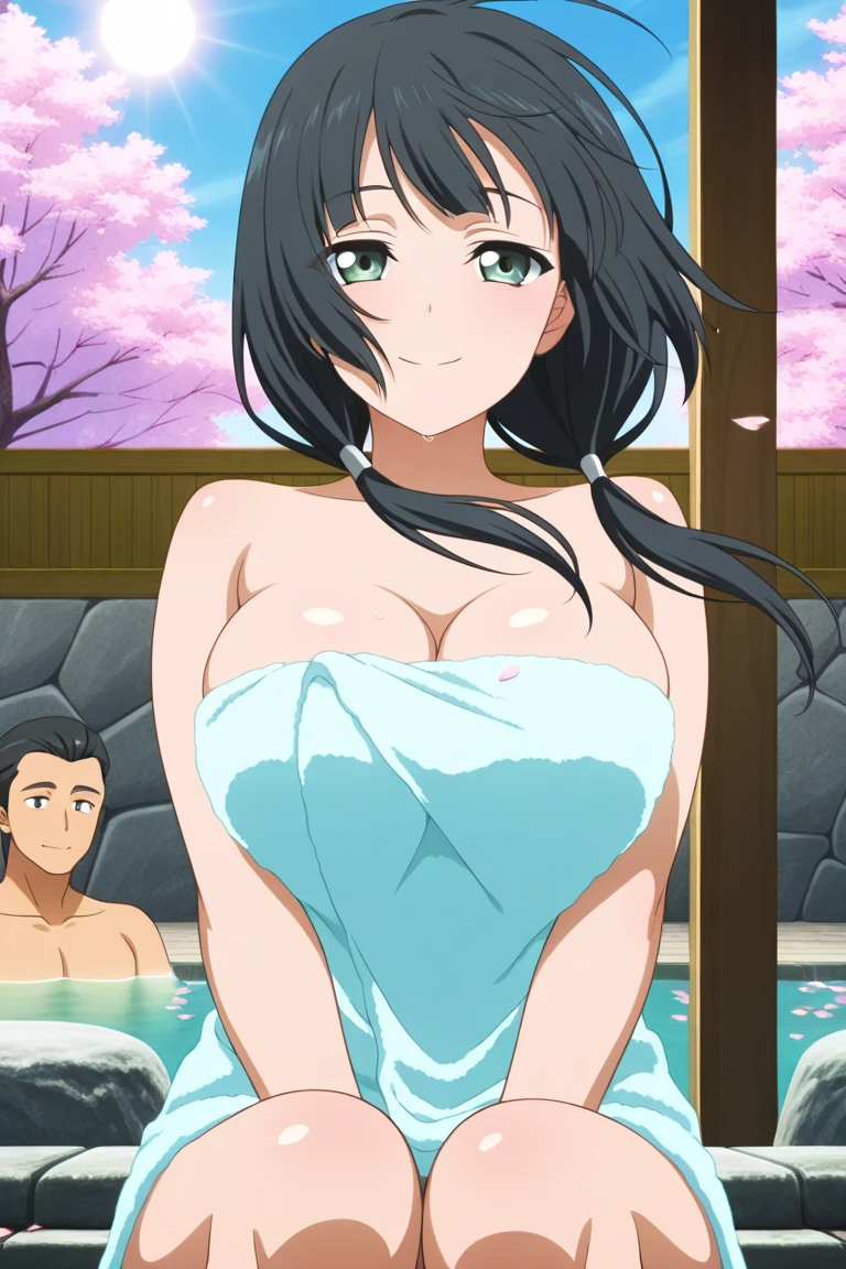 shinkai makoto, Kimi No Na Wa., 1 boy, Shaved head, , Boys are behind girls, Touching the chest, Rubbing breasts from behind, grab, grabbing chest,chestgrab behind back, Remove your bra, Hold the bra, Embrace, Embrace, Kiss on the neck, One girl, Black Hair, Waterfall knitting, Red ribbon, Long Hair, Brown eyes, blue star necklace, Light Cardigan Pink, Open shirt, Yellow shirt Open shift, belly button, cute, Open your mouth, whole body, Long sleeve, Cowboy Shot, masterpiece, On a date, Blushing, Bedroom, night, Sit on the bed , Shaved head,Topless,Nipples are erect,Armpit sweat,Shyness,clear,High exposure,Having my armpits licked,His arms are tied and he is hanging from a rope、A beautiful adult woman with long hair、Underhair grows