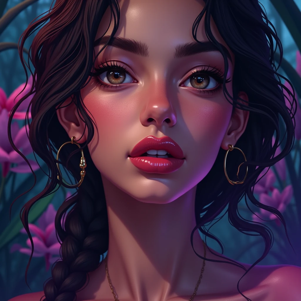 a trans woman, beautiful detailed eyes, beautiful detailed lips, extremely detailed eyes and face, long eyelashes, portrait, digital painting, cinematic lighting, dramatic lighting, photorealistic, 8k, ultra-detailed, (best quality:1.2), (realistic:1.37), masterpiece, vibrant colors, warm colors, soft lighting, delicate, elegant, serene, peaceful expression